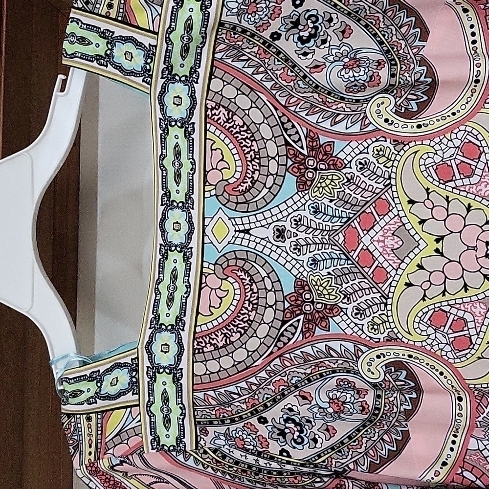 Sandra DARREN FLORAL GEOMETRIC DRESS SIZE 4P - Picture 5 of 7